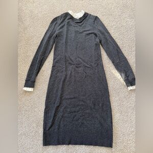 Boden Gray Wool Blend Sweater dress size 4L